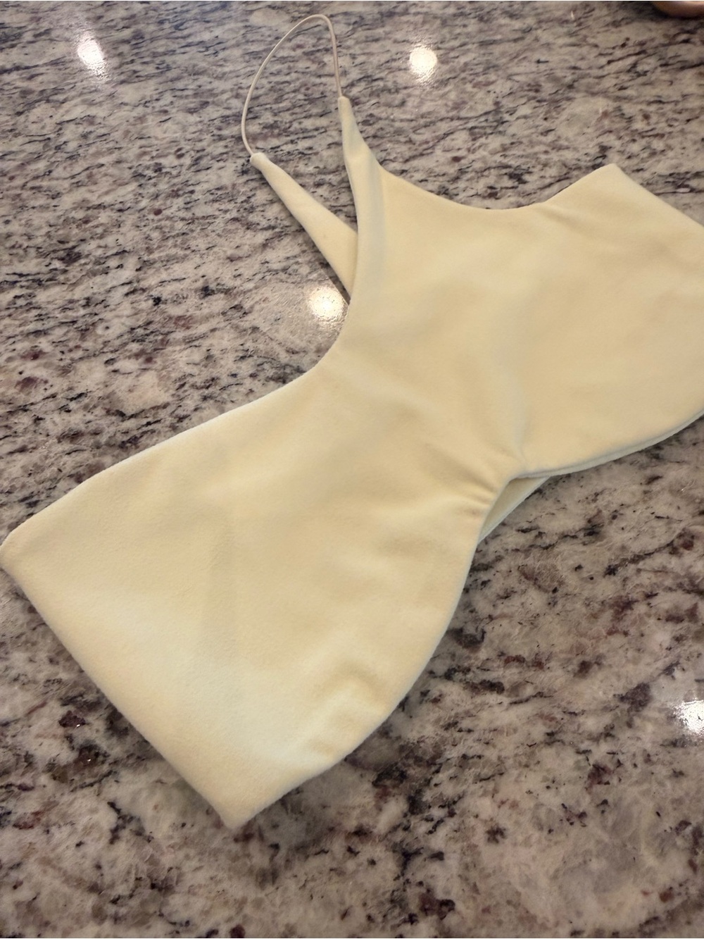 Joah Brown EUC Corded Single Strap Bra – Second Skin Sueded Lemon - Picture 4 of 8